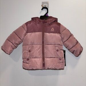 NWT Reebok Dusty Rose Pink Puffer Jacket 12M